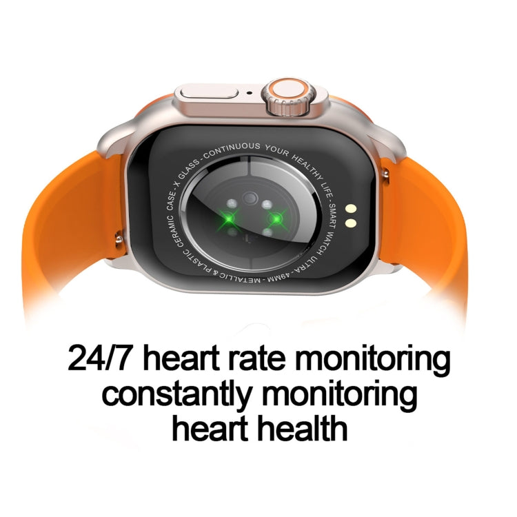 HK96S 2.06 inch BT5.3 IP68 Sport Smart Watch, Support Bluetooth Call / Sleep / Blood Oxygen / Heart Rate / Blood Pressure Health Monitor(Orange) - Smart Watches by PMC TechLife | Online Shopping South Africa | PMC TechLife | Buy Now Pay Later Mobicred