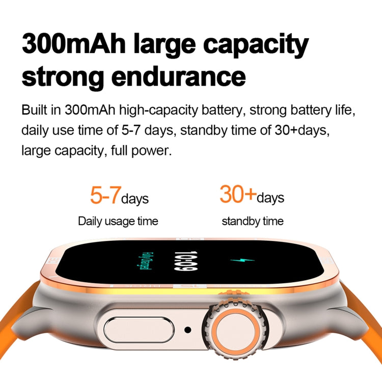 HK96S 2.06 inch BT5.3 IP68 Sport Smart Watch, Support Bluetooth Call / Sleep / Blood Oxygen / Heart Rate / Blood Pressure Health Monitor(Black) - Smart Watches by PMC TechLife | Online Shopping South Africa | PMC TechLife | Buy Now Pay Later Mobicred