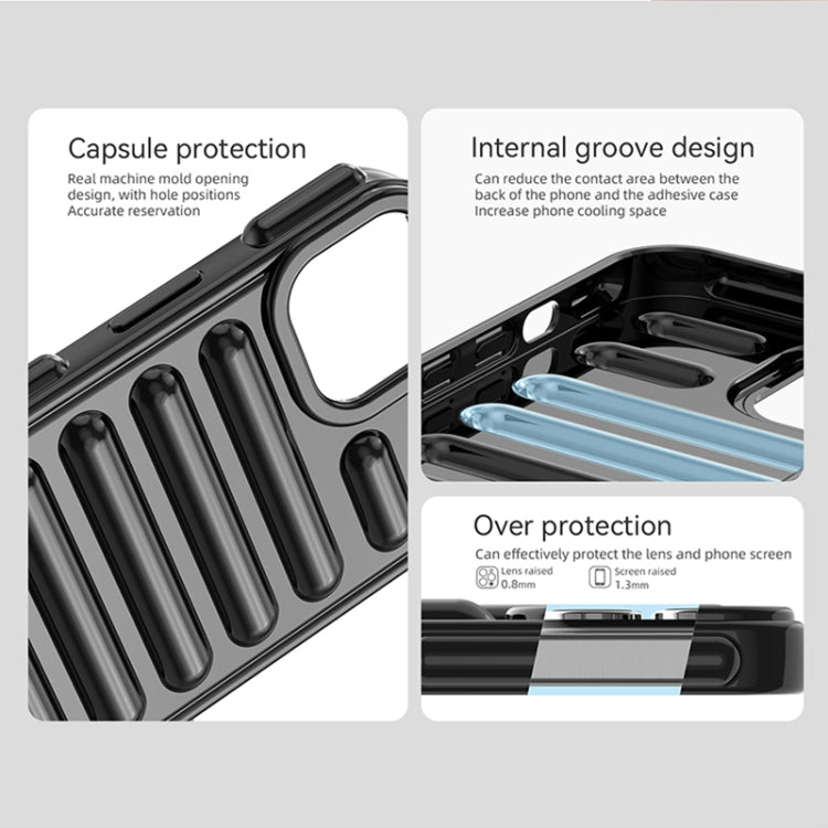 For iPhone 16e Capsule Series Candy Color TPU Phone Case(Transparent Grey) - iPhone 16e Cases by PMC TechLife | Online Shopping South Africa | PMC TechLife | Buy Now Pay Later Mobicred