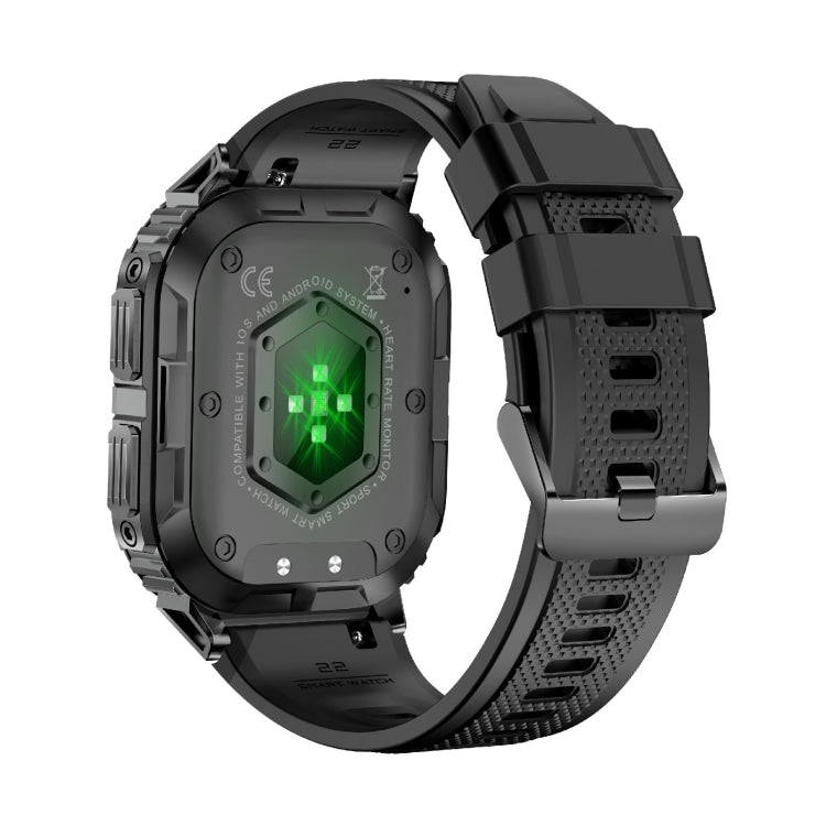 LEMFO K61 Pro 1.96 inch BT5.0 Sport Smart Watch, Support Bluetooth Call / Sleep / Blood Oxygen / Heart Rate / Blood Pressure Health Monitor(Black) - Smart Watches by LEMFO | Online Shopping South Africa | PMC TechLife | Buy Now Pay Later Mobicred