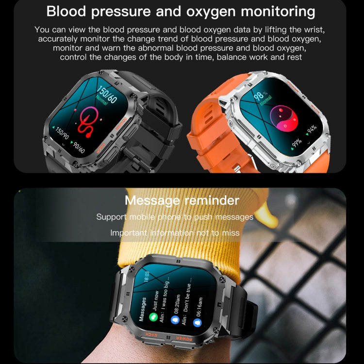 LEMFO K61 Pro 1.96 inch BT5.0 Sport Smart Watch, Support Bluetooth Call / Sleep / Blood Oxygen / Heart Rate / Blood Pressure Health Monitor(Orange) - free shipping - PMC TechLife - Order now!