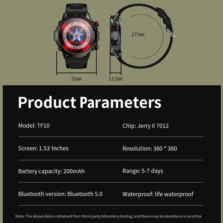 LEMFO TF10 Pro 1.53 inch BT5.2 IP67 Sport Smart Watch, Support Bluetooth Call / Sleep / Blood Oxygen / Heart Rate / Long Sitting Health Monitor(Silver) - Smart Watches by LEMFO | Online Shopping South Africa | PMC TechLife | Buy Now Pay Later Mobicred