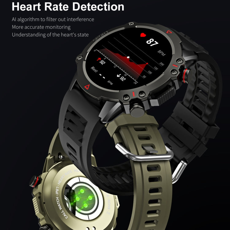 LEMFO TF10 Pro 1.53 inch BT5.2 IP67 Sport Smart Watch, Support Bluetooth Call / Sleep / Blood Oxygen / Heart Rate / Long Sitting Health Monitor(Green) - free shipping - PMC TechLife - Order now!