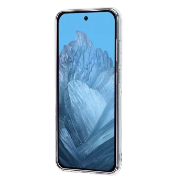 For Google Pixel 9 Colored Drawing Pattern Transparent TPU Phone Case(Peony) - Google Cases by PMC TechLife | Online Shopping South Africa | PMC TechLife | Buy Now Pay Later Mobicred