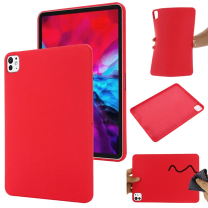 For iPad Pro 13 2024 Pure Color Liquid Silicone Shockproof Tablet Case(Red) - iPad Pro 13 2024 Cases by PMC Jewellery | Online Shopping South Africa | PMC Jewellery | Buy Now Pay Later Mobicred