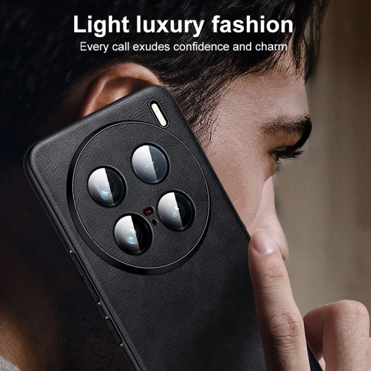 For vivo X100s Pro / X100 Pro SULADA Shockproof TPU + Handmade Leather Phone Case(Black) - X100 Pro Cases by SULADA | Online Shopping South Africa | PMC Jewellery | Buy Now Pay Later Mobicred