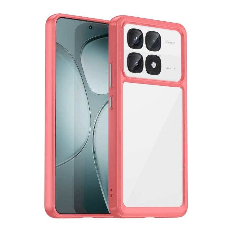 For Redmi K70 Ultra Colorful Series Acrylic Hybrid TPU Phone Case(Red) - Xiaomi Cases by PMC Jewellery | Online Shopping South Africa | PMC Jewellery | Buy Now Pay Later Mobicred