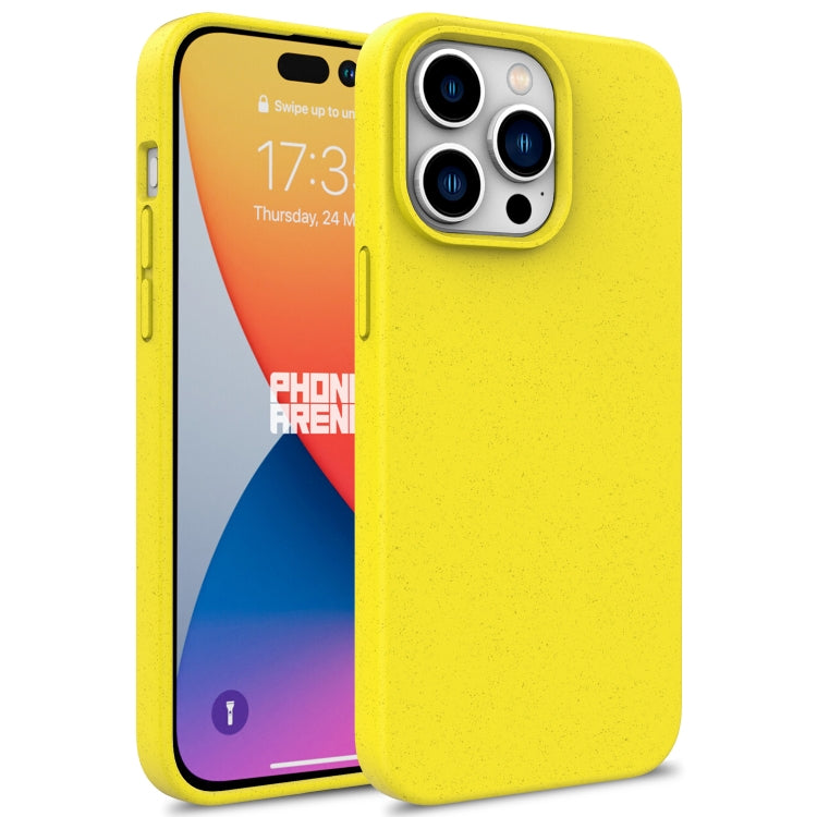 For iPhone 16 Pro Max Wheat Straw TPU Phone Case(Yellow) - iPhone 16 Pro Max Cases by PMC Jewellery | Online Shopping South Africa | PMC Jewellery | Buy Now Pay Later Mobicred