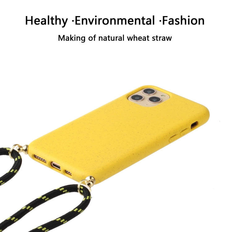 For iPhone 16 Pro Max Wheat Straw Material + TPU Phone Case with Lanyard(Pink) - iPhone 16 Pro Max Cases by PMC TechLife | Online Shopping South Africa | PMC TechLife | Buy Now Pay Later Mobicred