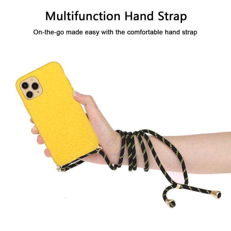 For iPhone 16 Plus Wheat Straw Material + TPU Phone Case with Lanyard(Blue) - iPhone 16 Plus Cases by PMC TechLife | Online Shopping South Africa | PMC TechLife | Buy Now Pay Later Mobicred