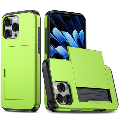 For iPhone 16 Pro Shockproof Armor Phone Case with Card Slot(Green) - iPhone 16 Pro Cases by PMC Jewellery | Online Shopping South Africa | PMC Jewellery | Buy Now Pay Later Mobicred