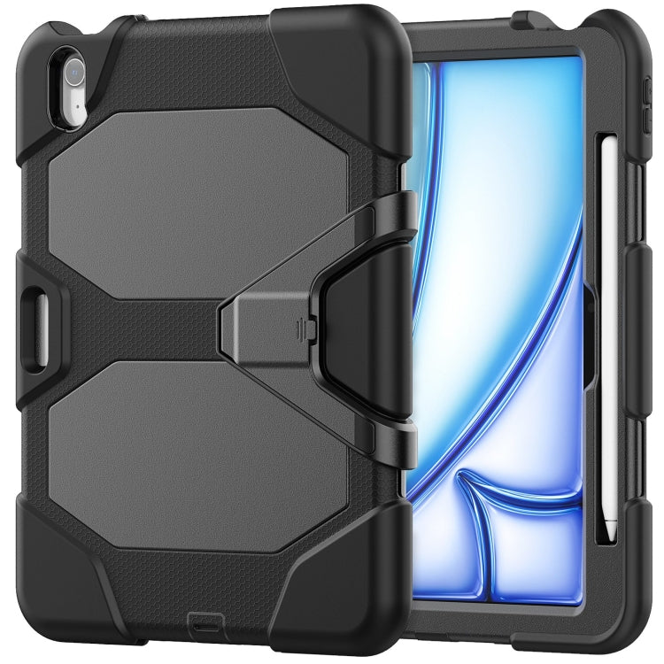 For iPad Air 11 2025 / 2024 Colorful Silicone Heavy Duty Hybrid PC Tablet Case(Black) - iPad Air 11 2025 / 2024 Cases by PMC TechLife | Online Shopping South Africa | PMC TechLife | Buy Now Pay Later Mobicred
