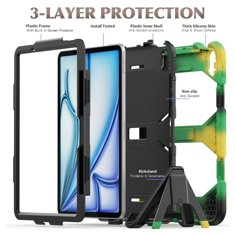 For iPad Air 11 2025 / 2024 Colorful Silicone Heavy Duty Hybrid PC Tablet Case(Camouflage) - iPad Air 11 2025 / 2024 Cases by PMC TechLife | Online Shopping South Africa | PMC TechLife | Buy Now Pay Later Mobicred
