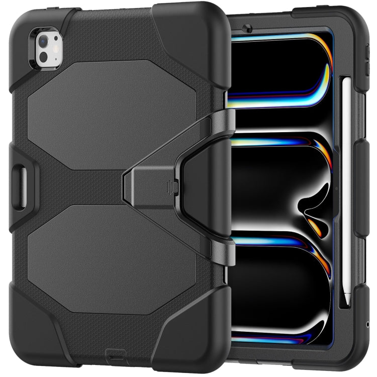 For iPad Pro 11 2024 Colorful Silicone Heavy Duty Hybrid PC Tablet Case(Black) - iPad Pro 11 2024 Cases by PMC Jewellery | Online Shopping South Africa | PMC Jewellery | Buy Now Pay Later Mobicred