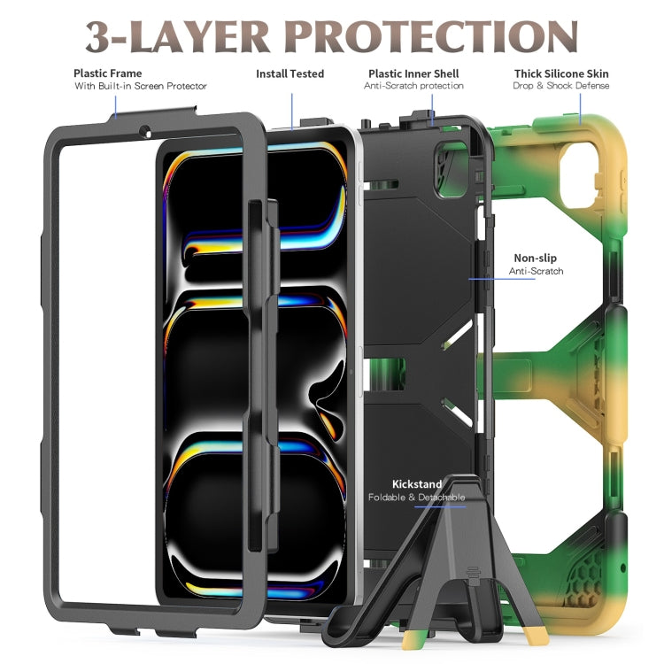 For iPad Pro 11 2024 Colorful Silicone Heavy Duty Hybrid PC Tablet Case(Camouflage) - iPad Pro 11 2024 Cases by PMC TechLife | Online Shopping South Africa | PMC TechLife | Buy Now Pay Later Mobicred