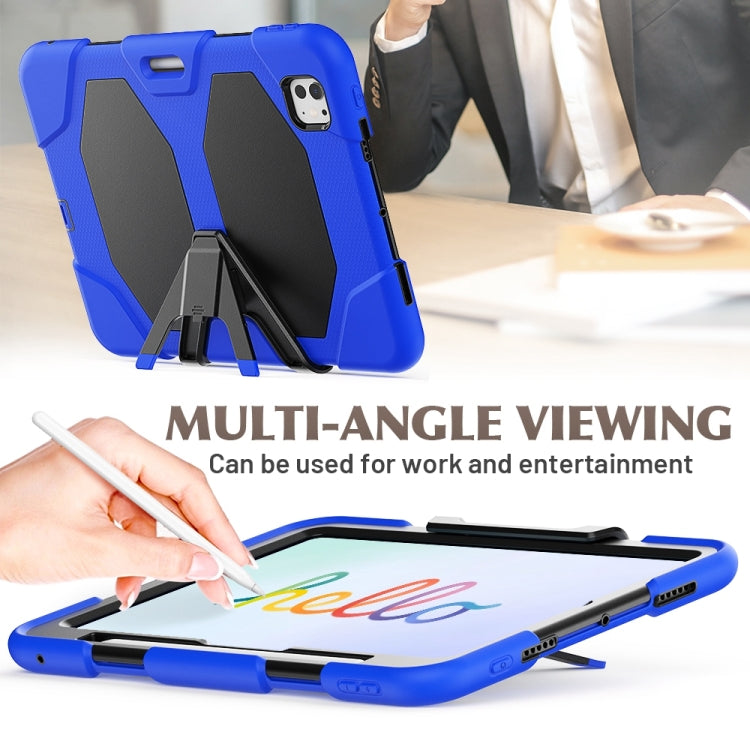 For iPad Pro 11 2024 Colorful Silicone Heavy Duty Hybrid PC Tablet Case(Dark Blue) - iPad Pro 11 2024 Cases by PMC TechLife | Online Shopping South Africa | PMC TechLife | Buy Now Pay Later Mobicred