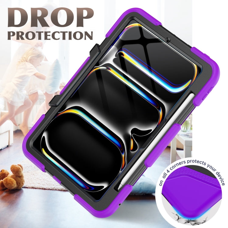 For iPad Pro 11 2024 Colorful Silicone Heavy Duty Hybrid PC Tablet Case(Purple) - iPad Pro 11 2024 Cases by PMC TechLife | Online Shopping South Africa | PMC TechLife | Buy Now Pay Later Mobicred