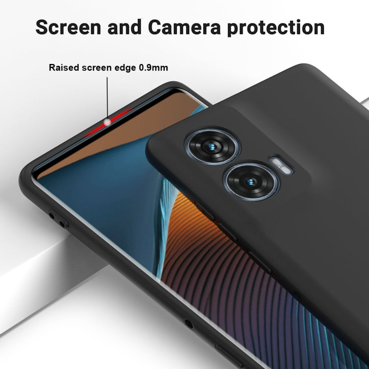 For Motorola Edge 50 Fusion Solid Color Liquid Silicone Dropproof Full Coverage Phone Case(Black) - free shipping - PMC TechLife - Order now!