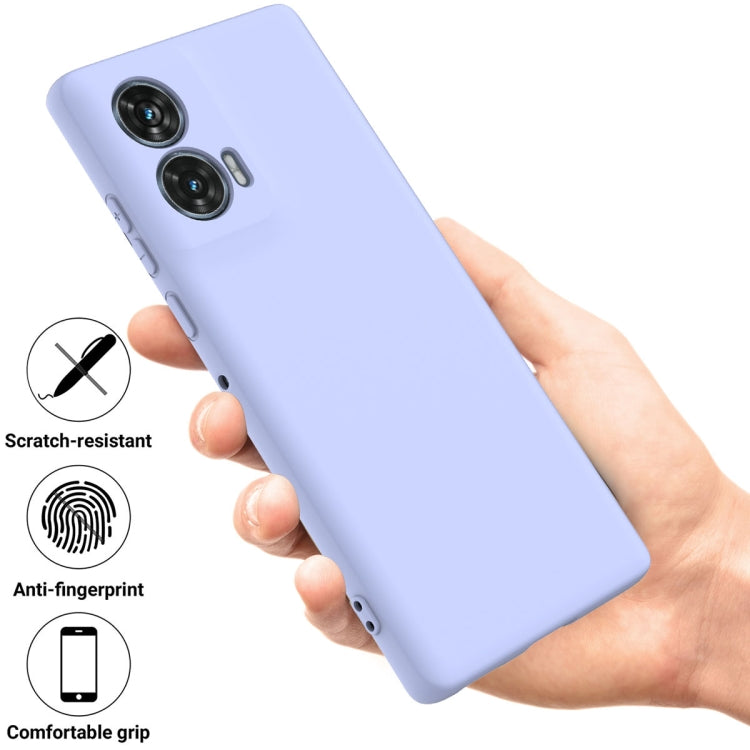 For Motorola Edge 50 Fusion Solid Color Liquid Silicone Dropproof Full Coverage Phone Case(Purple) - free shipping - PMC TechLife - Order now!