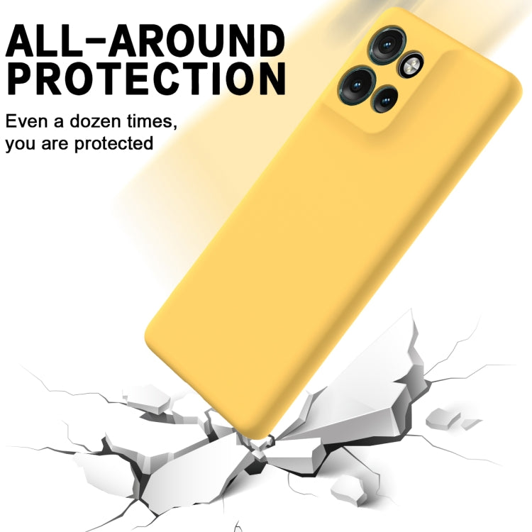 For Motorola Edge 50 Neo / Moto S50 Solid Color Liquid Silicone Dropproof Full Coverage Phone Case(Yellow) - free shipping - PMC TechLife - Order now!