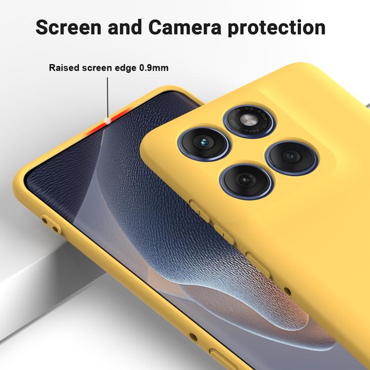 For Motorola Edge 60 Fusion / Edge 60 Solid Color Liquid Silicone Dropproof Full Coverage Phone Case(Yellow) - free shipping - PMC TechLife - Order now!
