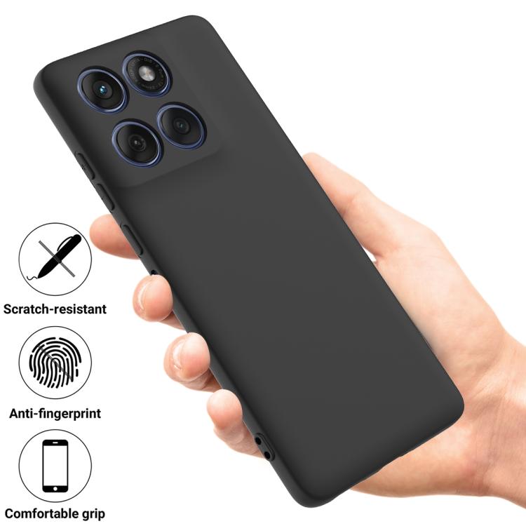 For Motorola Edge 60 Fusion / Edge 60 Solid Color Liquid Silicone Dropproof Full Coverage Phone Case(Black) - free shipping - PMC TechLife - Order now!