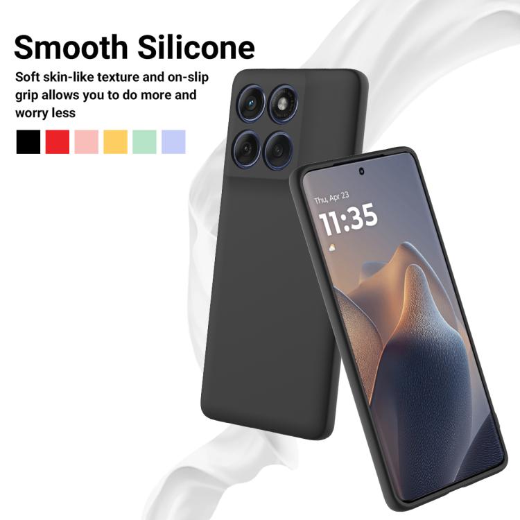For Motorola Edge 60 Fusion / Edge 60 Solid Color Liquid Silicone Dropproof Full Coverage Phone Case(Black) - free shipping - PMC TechLife - Order now!