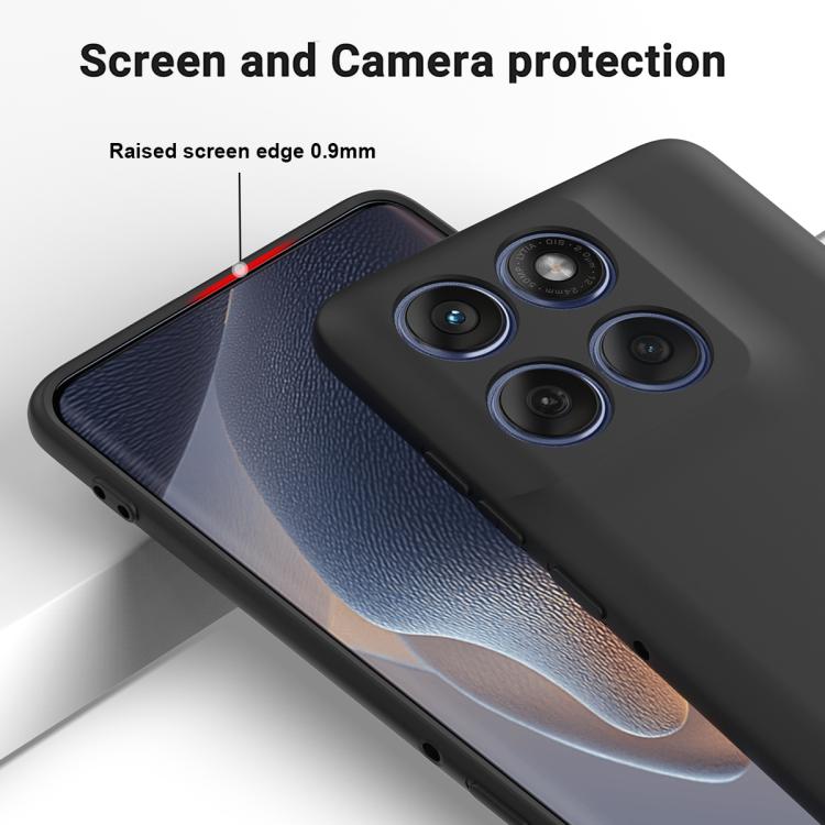 For Motorola Edge 60 Fusion / Edge 60 Solid Color Liquid Silicone Dropproof Full Coverage Phone Case(Black) - free shipping - PMC TechLife - Order now!