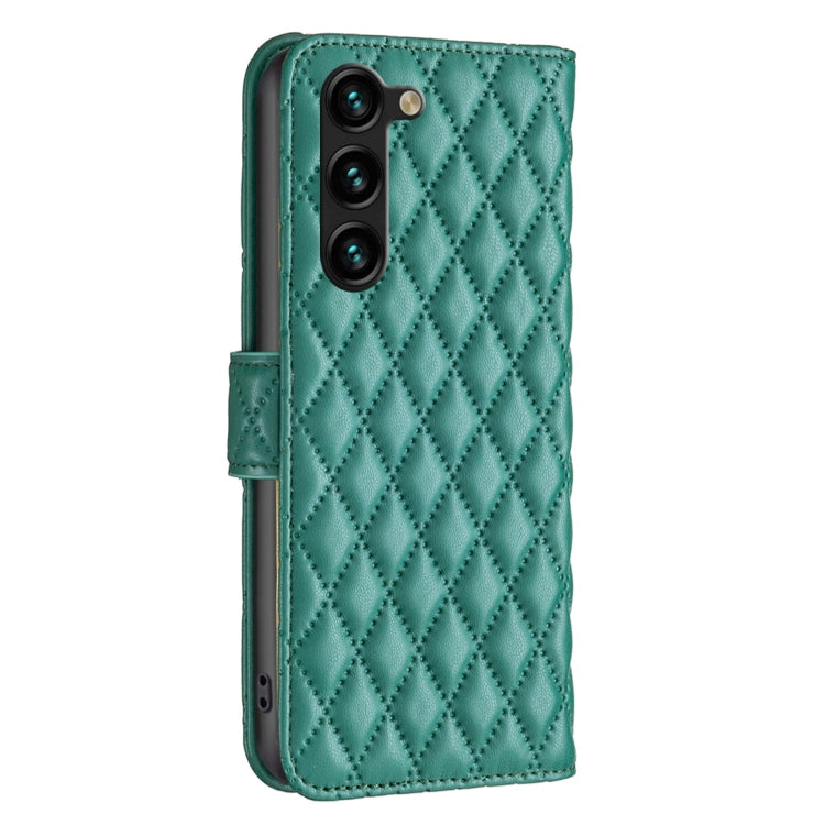 For Samsung Galaxy S25+ 5G Diamond Lattice Wallet Flip Leather Phone Case(Green) - Galaxy S25+ 5G Cases by PMC Jewellery | Online Shopping South Africa | PMC Jewellery | Buy Now Pay Later Mobicred