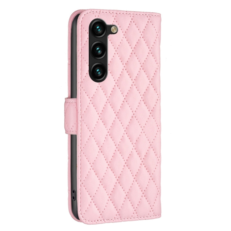 For Samsung Galaxy S25+ 5G Diamond Lattice Wallet Flip Leather Phone Case(Pink) - Galaxy S25+ 5G Cases by PMC Jewellery | Online Shopping South Africa | PMC Jewellery | Buy Now Pay Later Mobicred