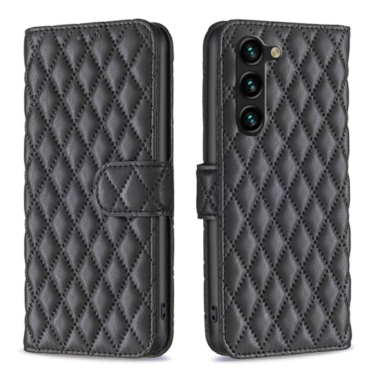 For Samsung Galaxy S25+ 5G Diamond Lattice Wallet Flip Leather Phone Case(Black) - Galaxy S25+ 5G Cases by PMC Jewellery | Online Shopping South Africa | PMC Jewellery | Buy Now Pay Later Mobicred