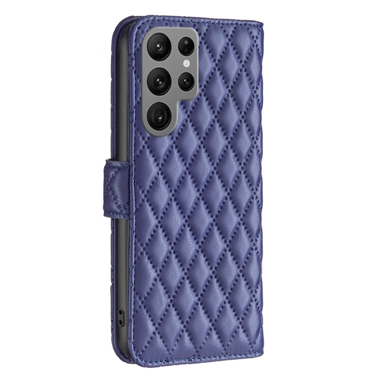 For Samsung Galaxy S25 Ultra 5G Diamond Lattice Wallet Flip Leather Phone Case(Blue) - Galaxy S25 Ultra 5G Cases by PMC Jewellery | Online Shopping South Africa | PMC Jewellery | Buy Now Pay Later Mobicred