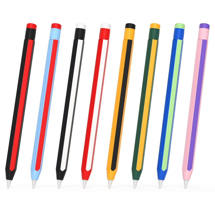 For Apple Pencil 2 / Pencil Pro Colorful Pencil Style Stylus Silicone Protective Case(Pink Purple) - Pencil Accessories by PMC Jewellery | Online Shopping South Africa | PMC Jewellery | Buy Now Pay Later Mobicred
