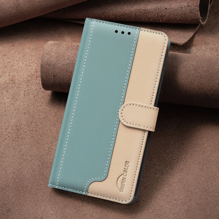 For Google Pixel 9 Color Matching RFID Anti-theft Leather Phone Case(Green) - Google Cases by PMC TechLife | Online Shopping South Africa | PMC TechLife | Buy Now Pay Later Mobicred
