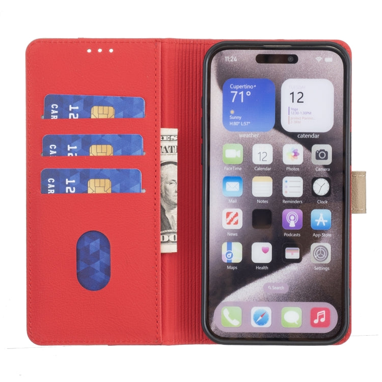 For Google Pixel 9 Pro Color Matching RFID Anti-theft Leather Phone Case(Red) - Google Cases by PMC Jewellery | Online Shopping South Africa | PMC Jewellery | Buy Now Pay Later Mobicred