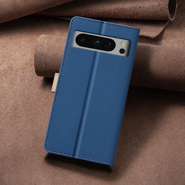 For Google Pixel 9 Pro Color Matching RFID Anti-theft Leather Phone Case(Blue) - Google Cases by PMC Jewellery | Online Shopping South Africa | PMC Jewellery | Buy Now Pay Later Mobicred