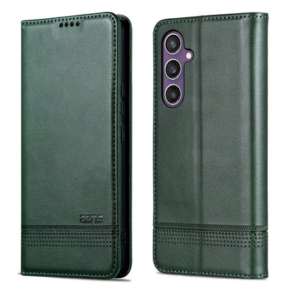 For Samsung Galaxy S24 FE 5G AZNS Magnetic Calf Texture Flip Leather Phone Case(Dark Green) - Galaxy S24 FE 5G Cases by AZNS | Online Shopping South Africa | PMC Jewellery | Buy Now Pay Later Mobicred