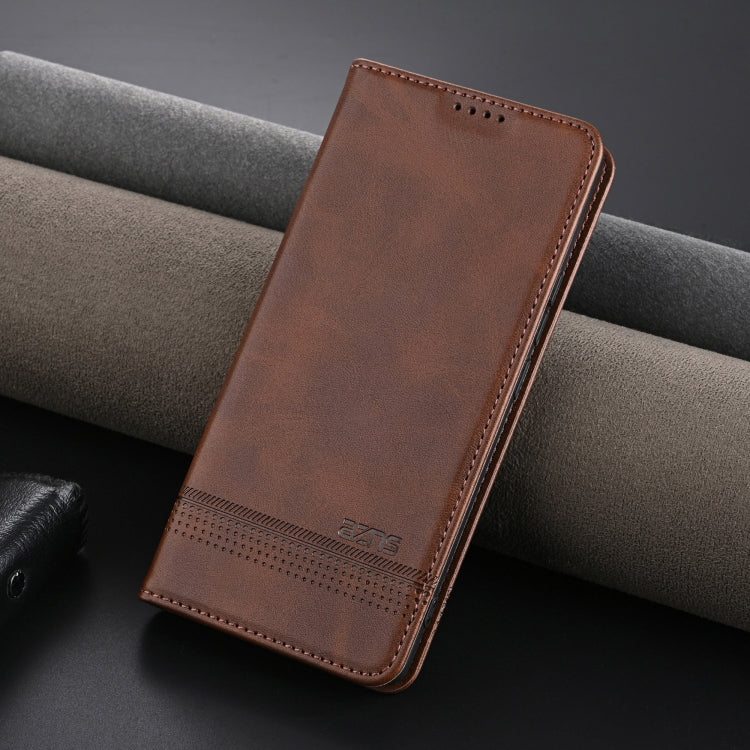 For Samsung Galaxy S24 FE 5G AZNS Magnetic Calf Texture Flip Leather Phone Case(Dark Brown) - Galaxy S24 FE 5G Cases by AZNS | Online Shopping South Africa | PMC Jewellery | Buy Now Pay Later Mobicred