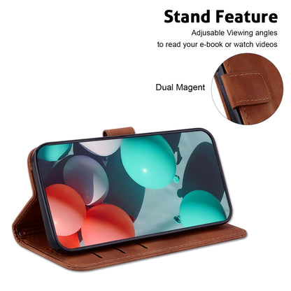 For Xiaomi Redmi K70 / K70 Pro Seven-shaped Embossed Leather Phone Case(Brown) - K70 Cases by PMC Jewellery | Online Shopping South Africa | PMC Jewellery | Buy Now Pay Later Mobicred