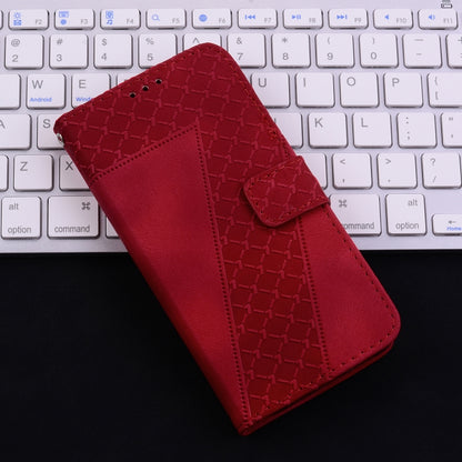 For Xiaomi Redmi K70 / K70 Pro Seven-shaped Embossed Leather Phone Case(Red) - K70 Cases by PMC Jewellery | Online Shopping South Africa | PMC Jewellery | Buy Now Pay Later Mobicred