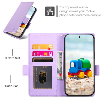 For Google Pixel 9 Side Buckle Magnetic Frosted Leather Phone Case(Purple) - Google Cases by PMC Jewellery | Online Shopping South Africa | PMC Jewellery | Buy Now Pay Later Mobicred