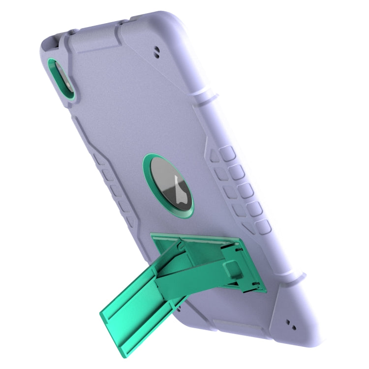 For iPad Air 11 2024 Armor Holder Silicone Hybrid PC Tablet Case(Purple Mint Green) - iPad Air 11 2024 Cases by PMC TechLife | Online Shopping South Africa | PMC TechLife | Buy Now Pay Later Mobicred