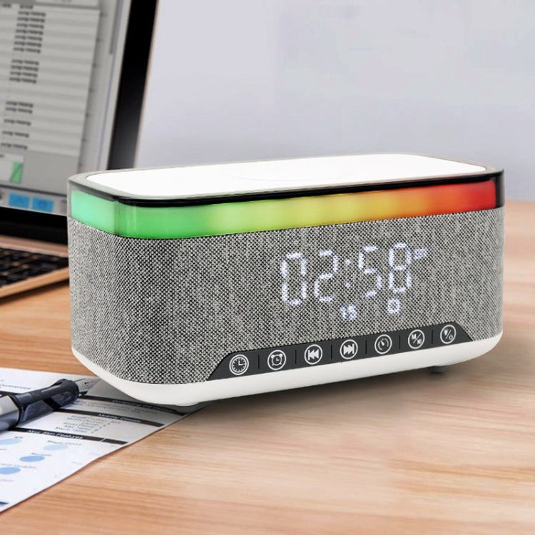 AEC S300 Portable 10W Power Multifunction Bluetooth Speaker Alarm Clock Wireless Charger(Black) - free shipping - PMC Jewellery - Order now!