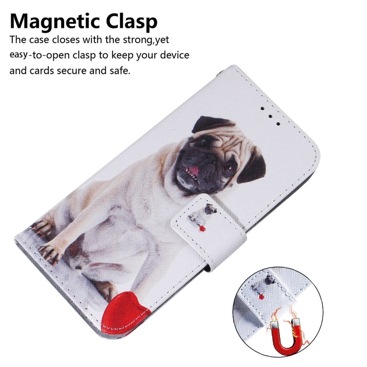 For Xiaomi Redmi K70 Pro / K70 Coloured Drawing Flip Leather Phone Case(Pug) - K70 Cases by PMC Jewellery | Online Shopping South Africa | PMC Jewellery | Buy Now Pay Later Mobicred