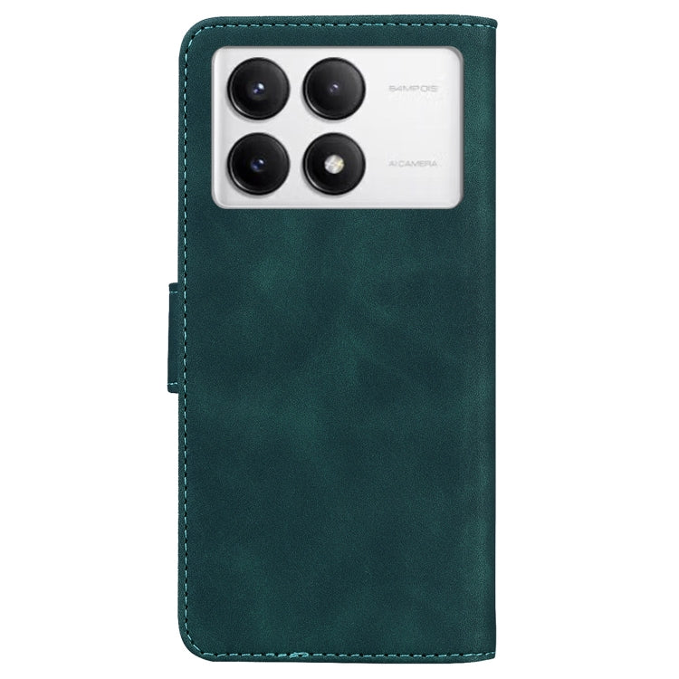 For Xiaomi Redmi K70 / K70 Pro Skin Feel Pure Color Flip Leather Phone Case(Green) - K70 Cases by PMC Jewellery | Online Shopping South Africa | PMC Jewellery | Buy Now Pay Later Mobicred