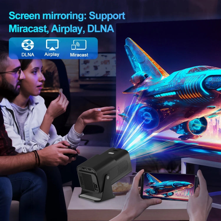 Y6S 4K Android 12.0 Portable Home HD Mini WiFi Projector(UK Plug) - Mini Projector by PMC TechLife | Online Shopping South Africa | PMC TechLife | Buy Now Pay Later Mobicred