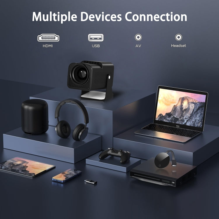 Y6S 4K Android 12.0 Portable Home HD Mini WiFi Projector(AU Plug) - Mini Projector by PMC TechLife | Online Shopping South Africa | PMC TechLife | Buy Now Pay Later Mobicred