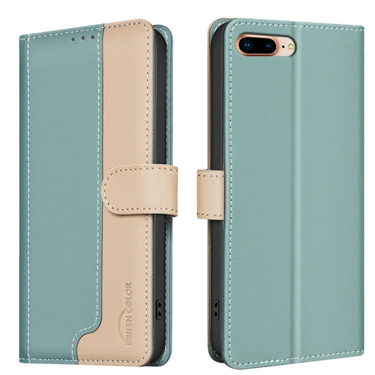 For iPhone SE 2024 Color Matching RFID Anti-theft Leather Phone Case(Green) - More iPhone Cases by PMC Jewellery | Online Shopping South Africa | PMC Jewellery | Buy Now Pay Later Mobicred