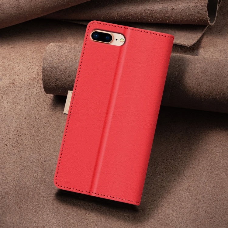 For iPhone SE 2024 Color Matching RFID Anti-theft Leather Phone Case(Red) - More iPhone Cases by PMC Jewellery | Online Shopping South Africa | PMC Jewellery | Buy Now Pay Later Mobicred