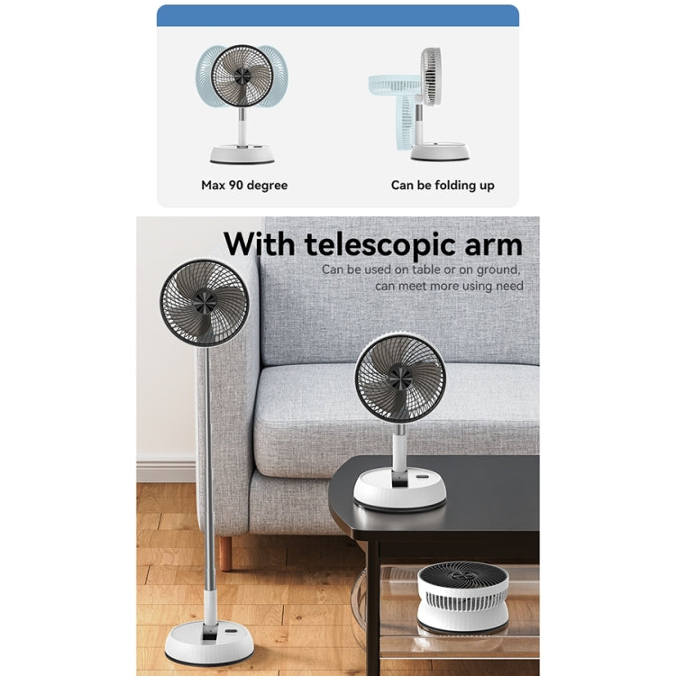 Yesido YF11 Foldable Telescopic Floor Fan(White) - Electric Fans by Yesido | Online Shopping South Africa | PMC Jewellery | Buy Now Pay Later Mobicred